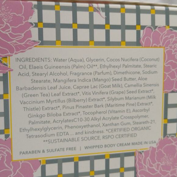 NIB Beekman 1802 PEONY BLUSH 16 oz Whipped Body Cream USA MADE Cruelty-Free - Picture 4 of 9